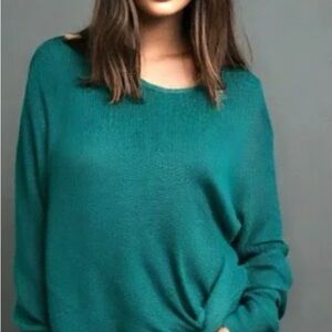 Chico's Deep Green Twist Detail Sweater - XL/Chico's 3